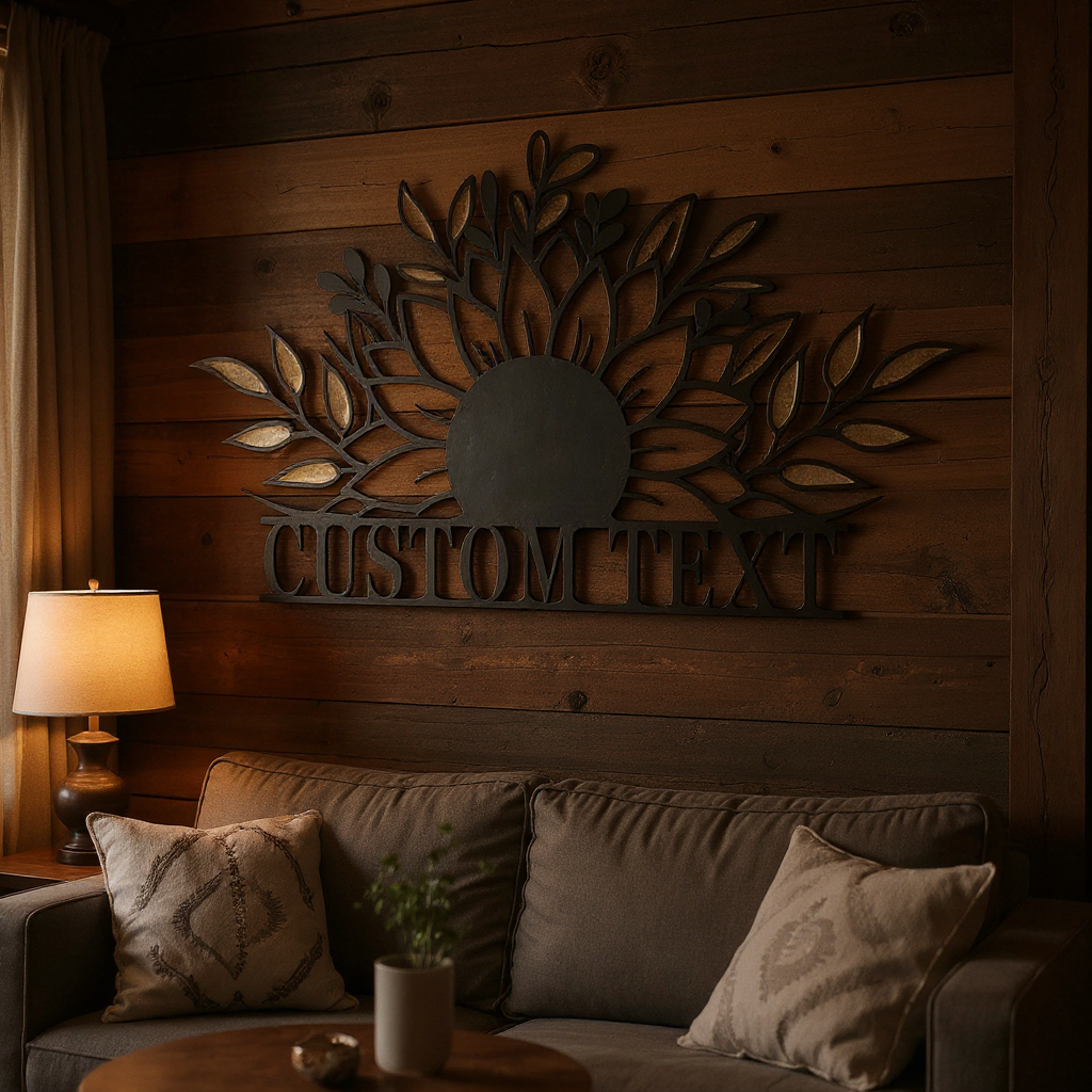 Custom Sunflower Metal Sign - Personalized Wall Art for Home Decor