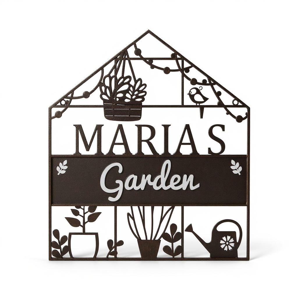 Personalized Garden Oasis Metal Sign for Greenhouse - Personalize Wall Art