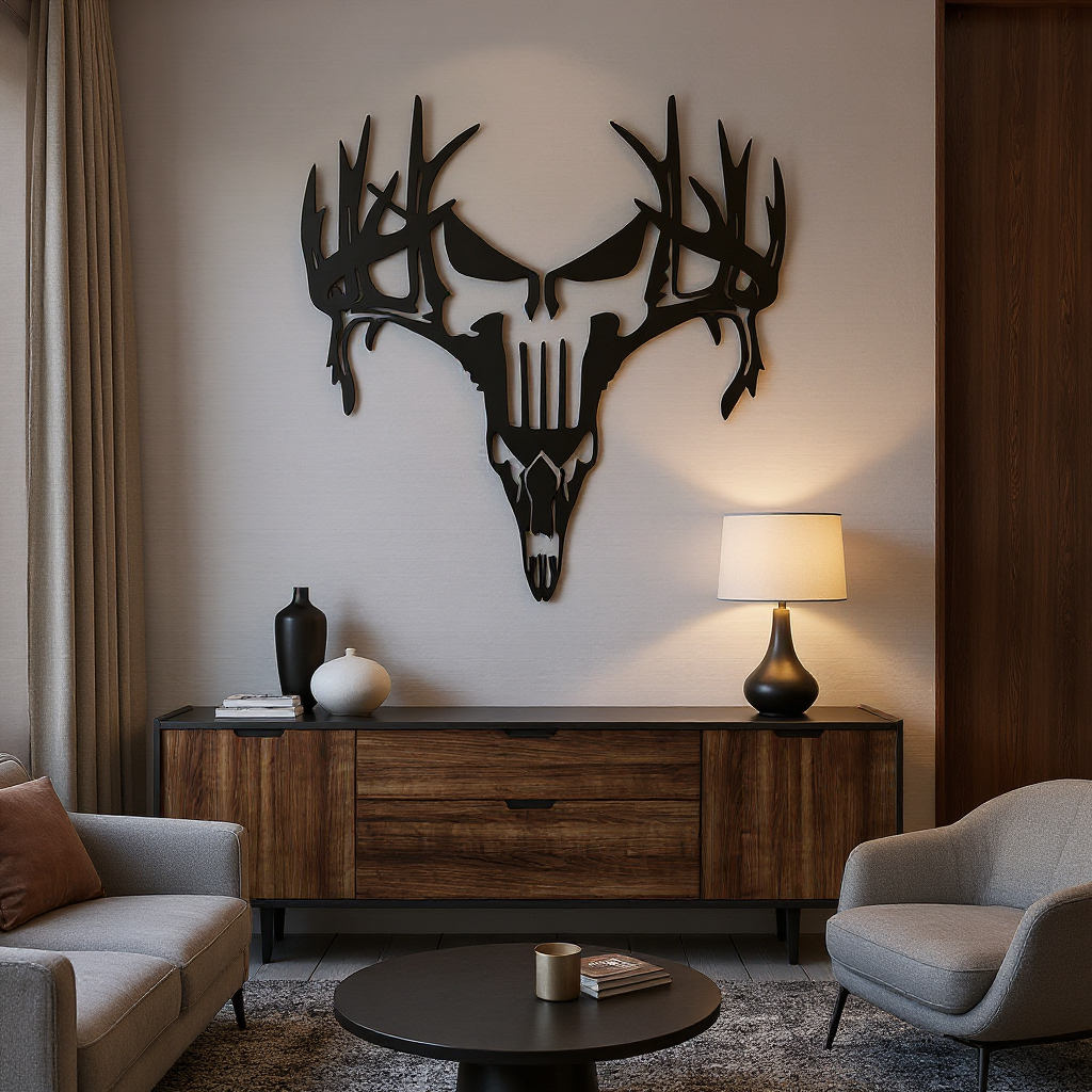 Command Your Space - Personalized Punisher Deer Metal Sign