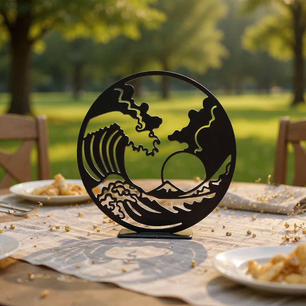 Powerful Great Wave Metal Sign for Breathtaking Ocean Decor