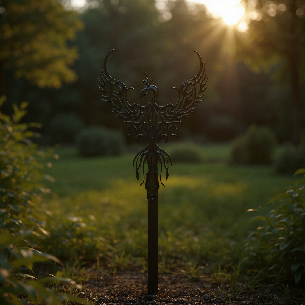 Symbol of Rebirth Phoenix Metal Sign for Wall