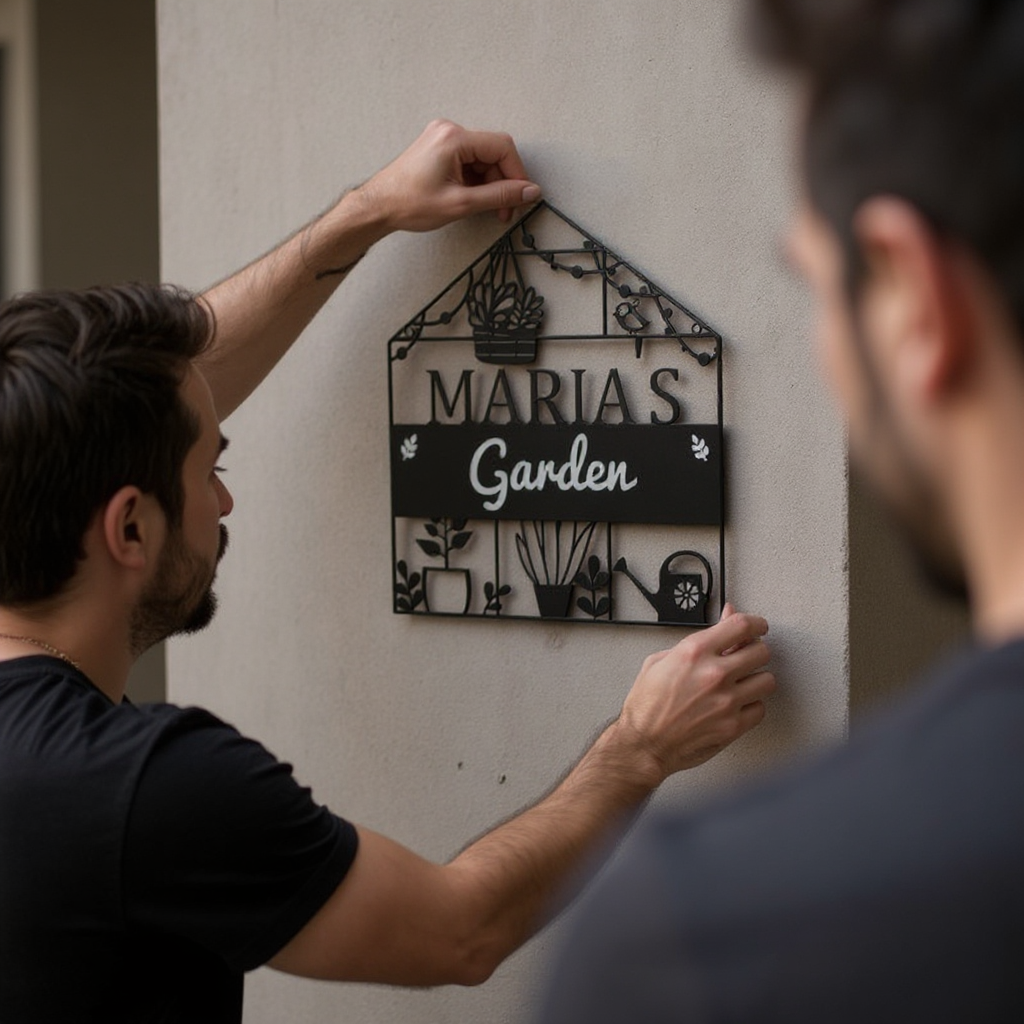 Personalized Garden Oasis Metal Sign for Greenhouse