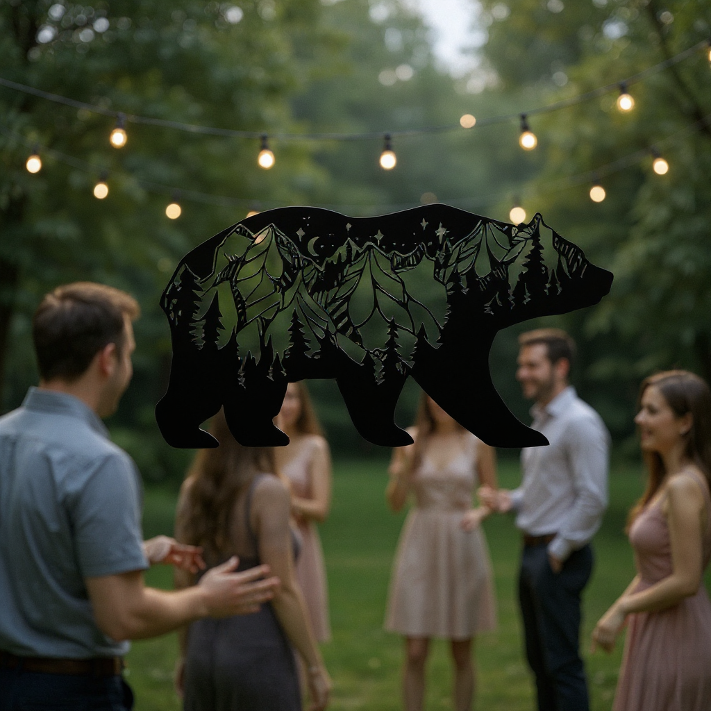Mountain Bear Art - Majestic Wildlife Metal Sign Home Decor