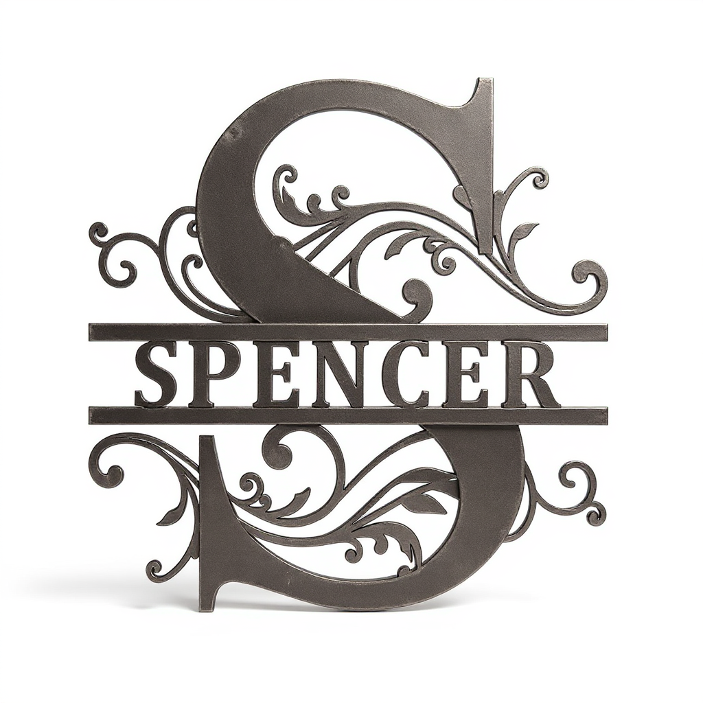 Cherished Family Name Metal Wall Art Sign - Personalize Wall Art