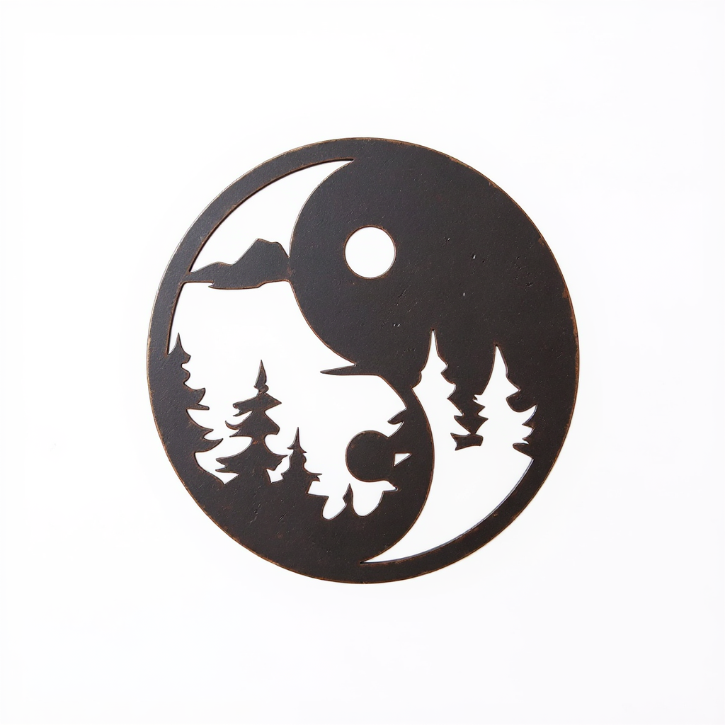 Balance & Flow Metal Sign - Yin Yang Decor for Home Walls - Personalize Wall Art