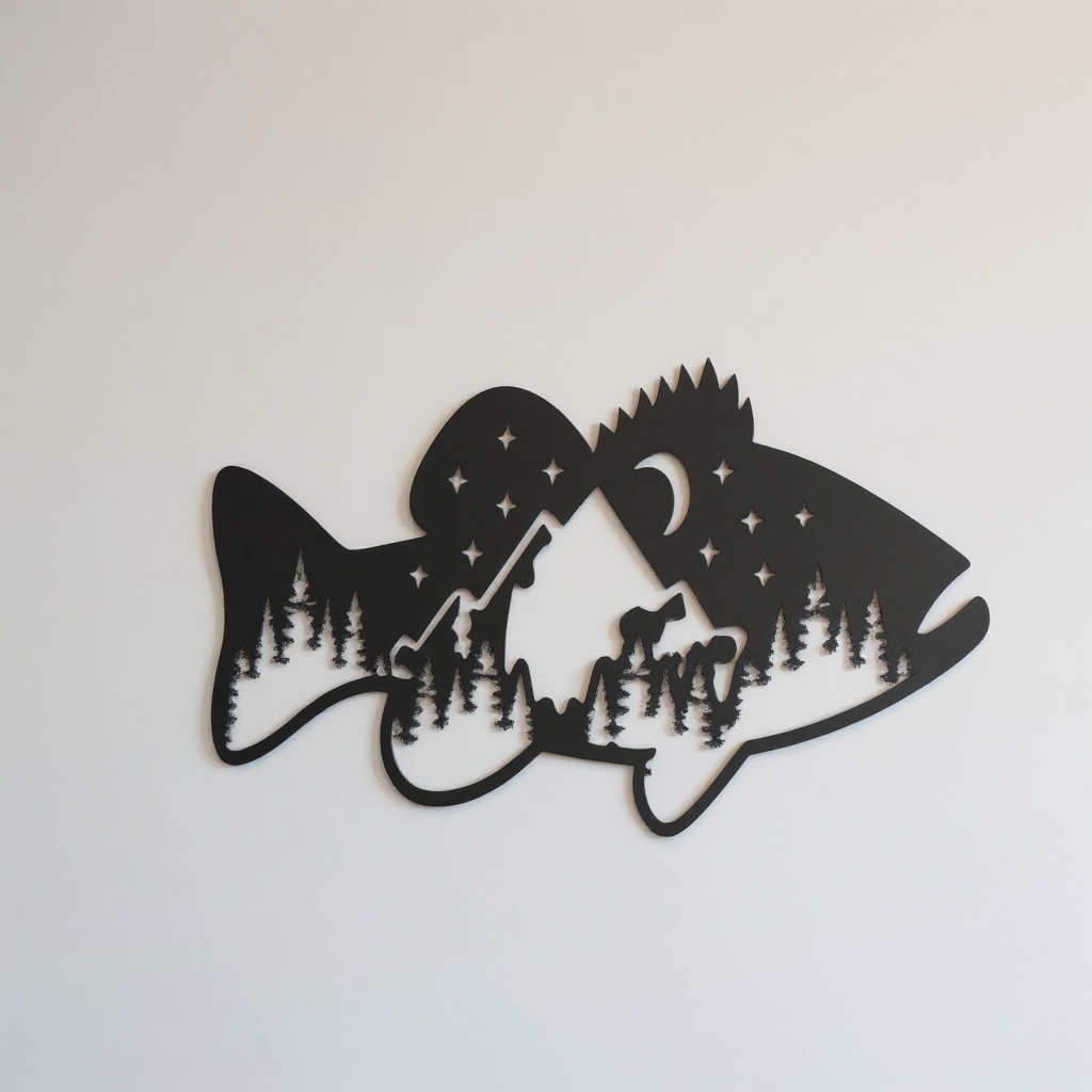 Reel Catch Personalized Bass Fish Metal Sign for Anglers - Personalize Wall Art