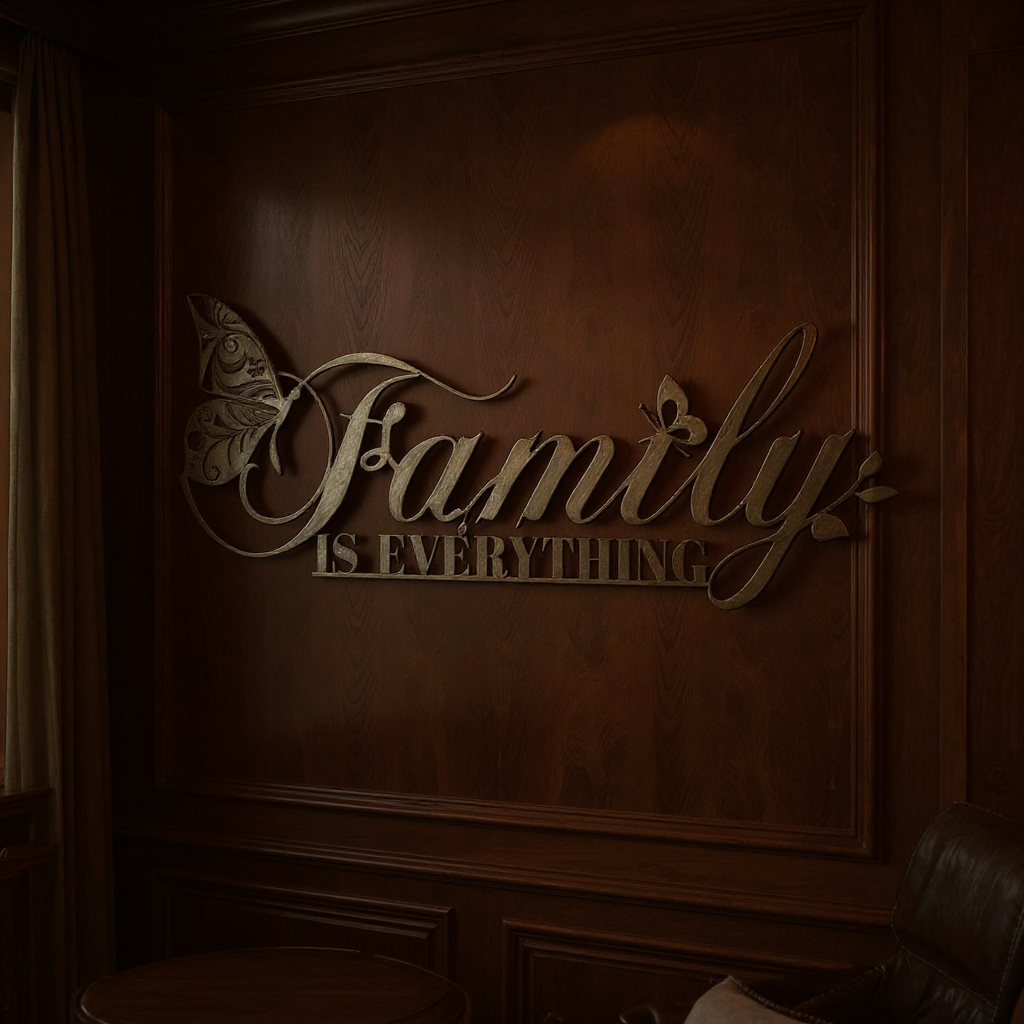 Your Family, Forever. Personalized Butterfly Metal Sign