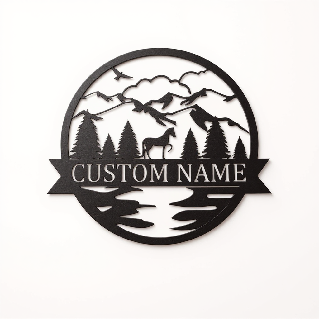 Personalized Ranch Life Metal Sign - Custom Horse Name Decor - Personalize Wall Art