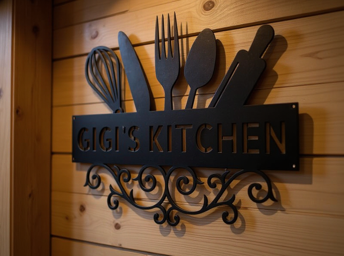 Heartfelt Metal Sign - Nana's Custom Kitchen Gift