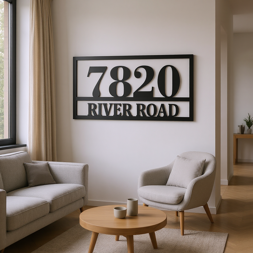 Your Personalized Address Metal Sign - Rectangle Plaque