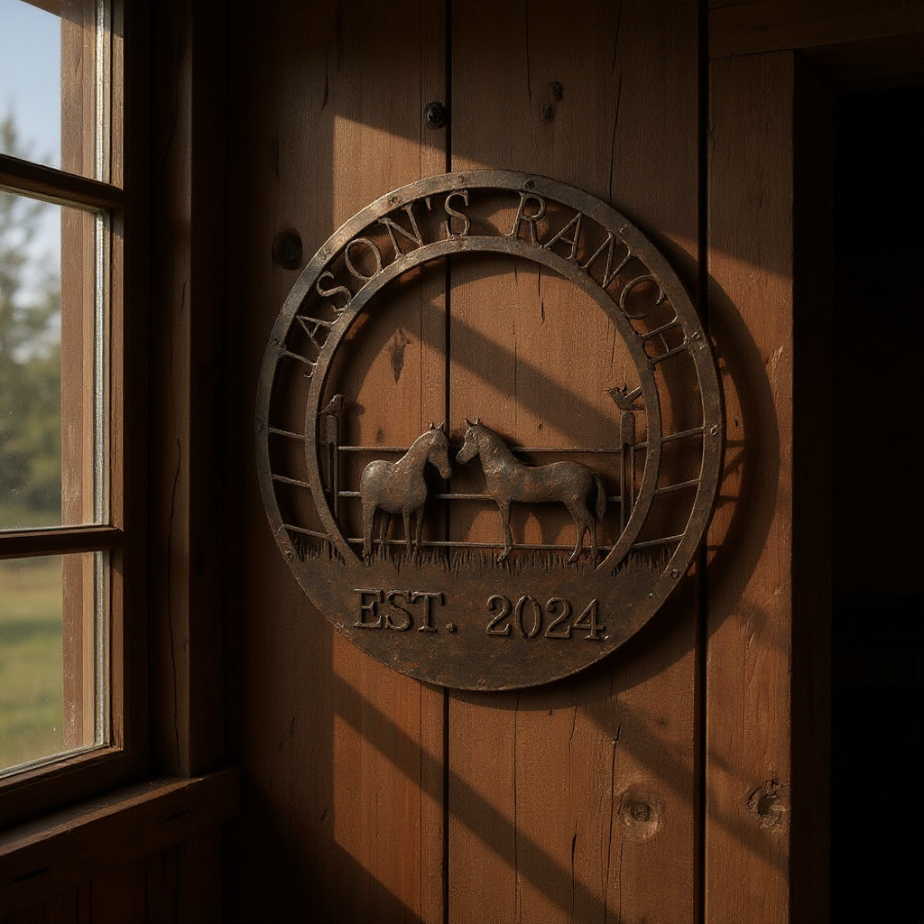 Cherish Your Horse Ranch - Personalized Family Farm Metal Sign