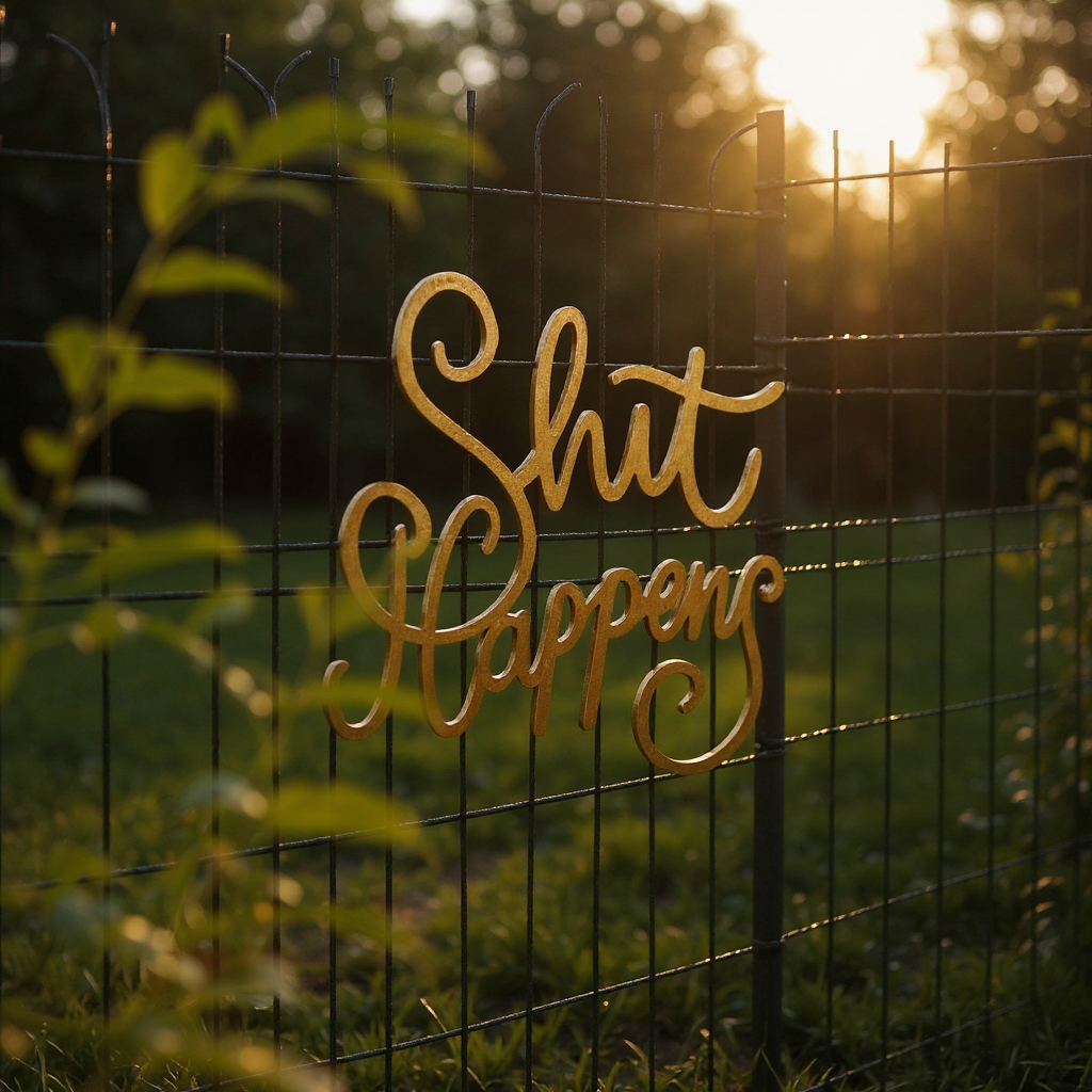 Embrace Reality - Personalized "Shit Happens" Metal Sign Art