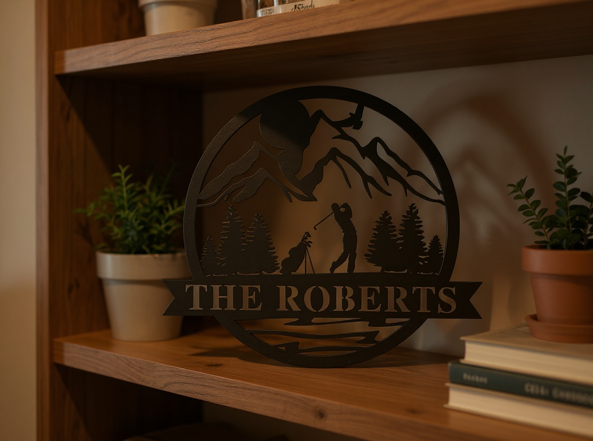 Dad's Golf Legacy - Personalized Metal Sign for Man Cave