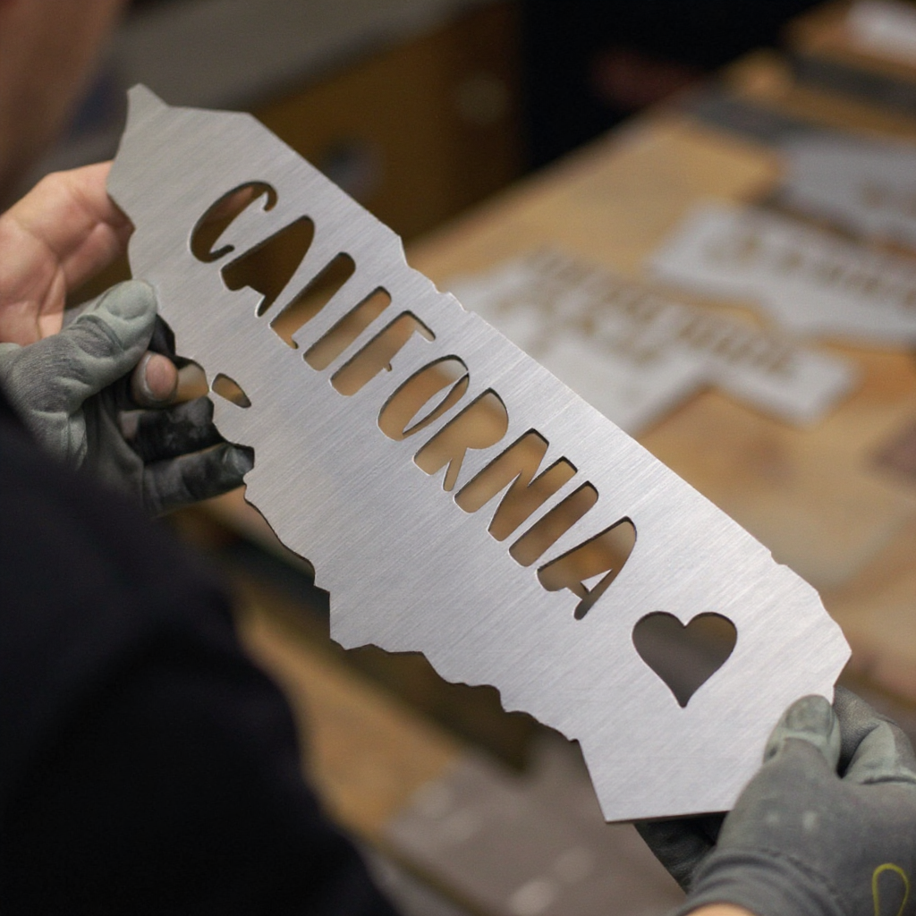 Your California Love Story - Personalized Metal Wall Sign