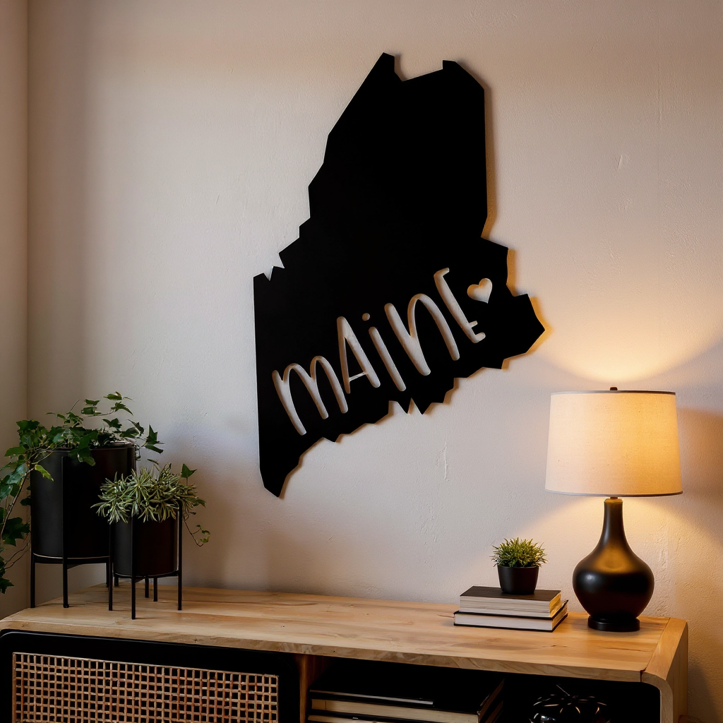 Enduring Love Maine Metal Sign for Home Decor