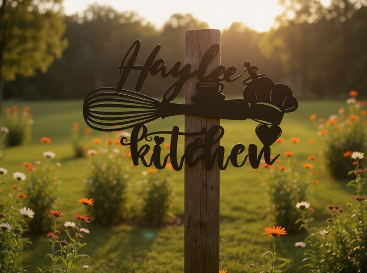 Heartfelt Personalized Kitchen Metal Sign for Grandma