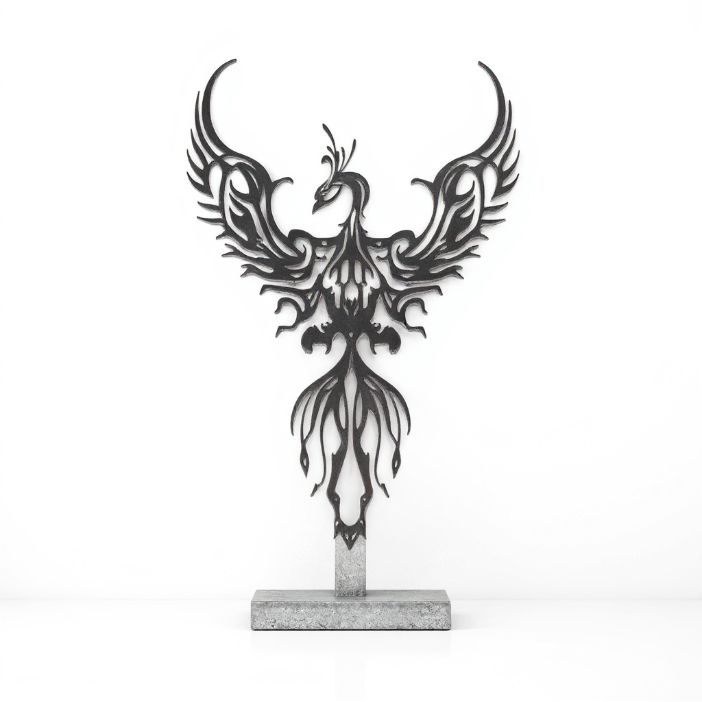 Symbol of Rebirth Phoenix Metal Sign for Wall - Personalize Wall Art