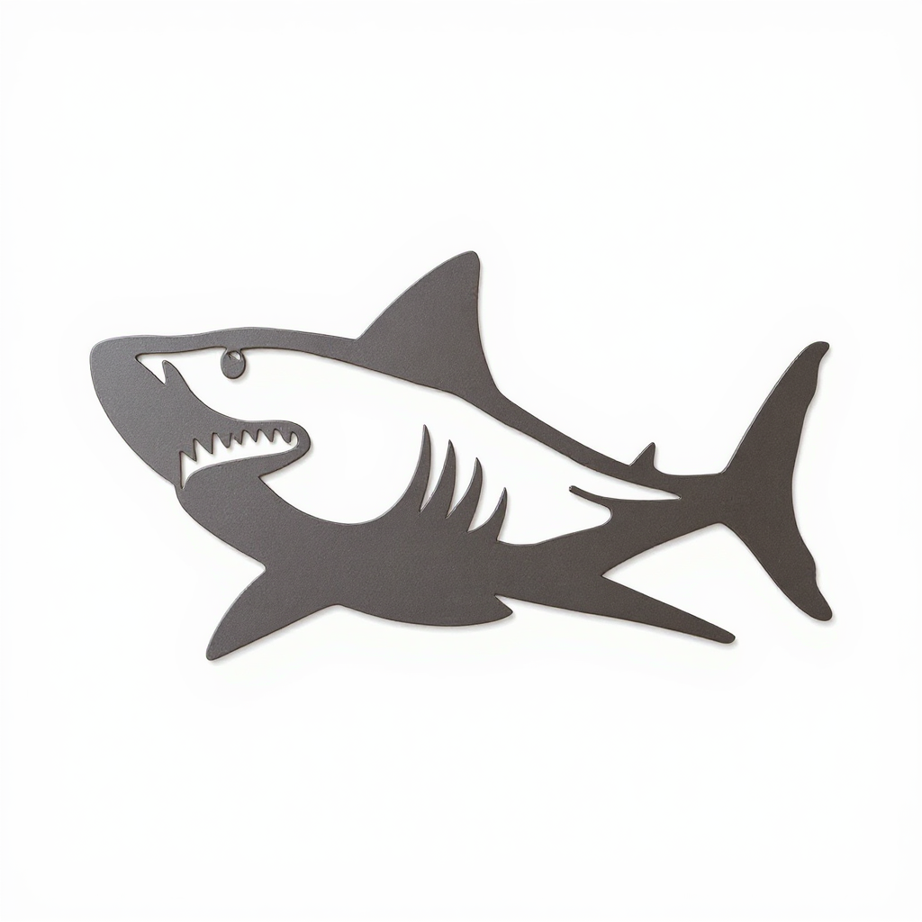 Fierce Shark Metal Sign - Perfect Ocean Wall Art Decor - Personalize Wall Art