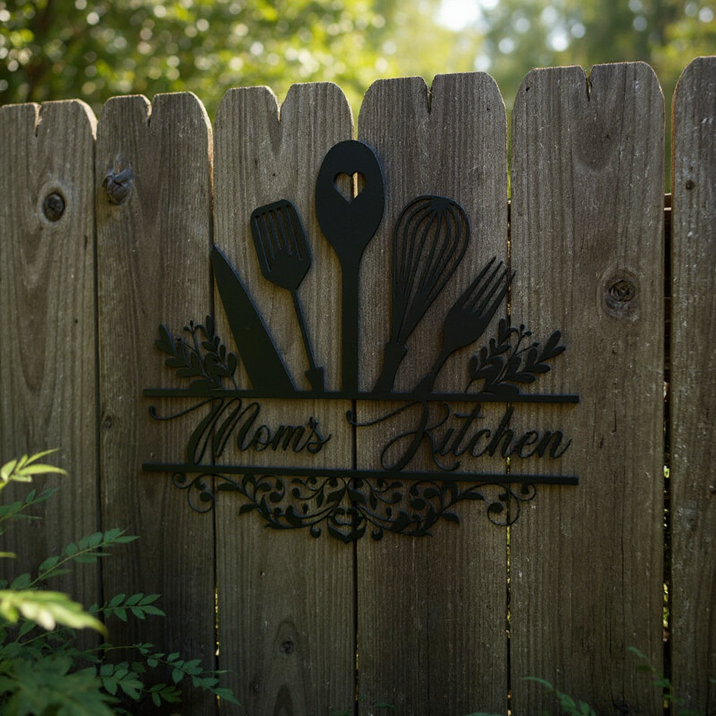 Custom Metal Wall Art Sign for Mom's Kitchen Gift