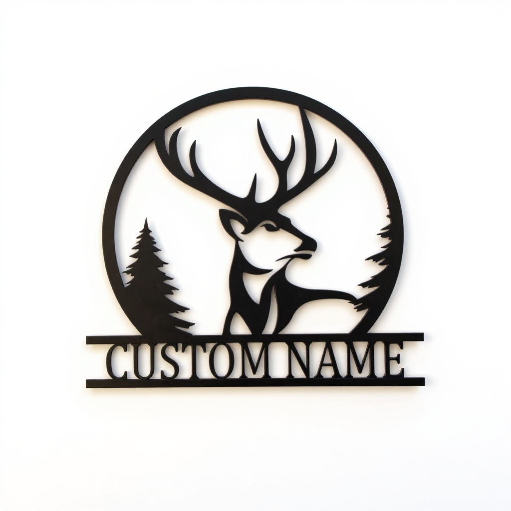 Majestic Deer Metal Sign for Personalized Home Decor - Personalize Wall Art