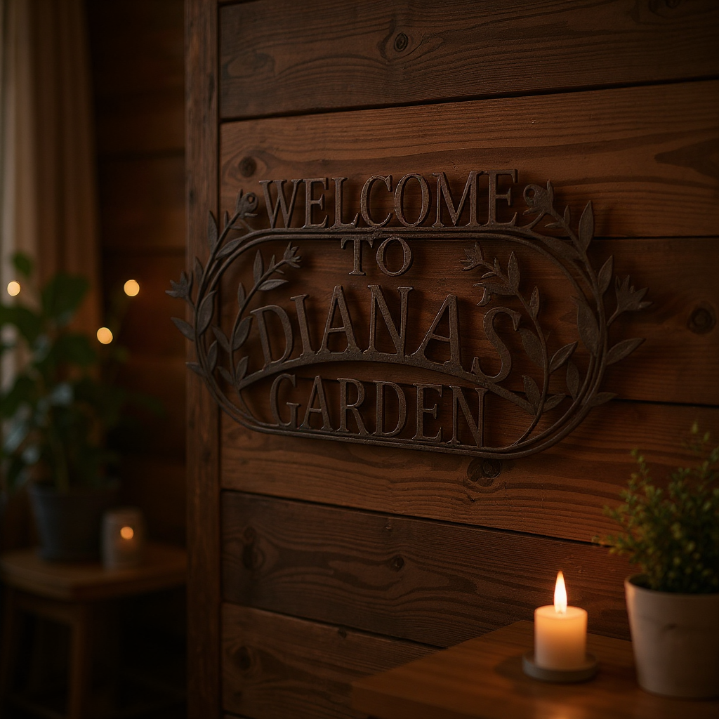 Welcome Home - Custom Metal Garden Sign