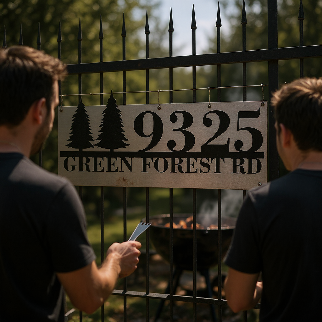Cherish Your Home - Personalized Tree Address Metal Sign