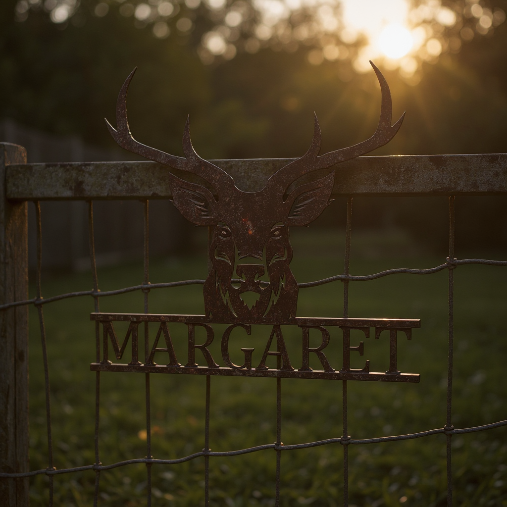 Your Name in the Wild - Custom Deer Head Metal Sign