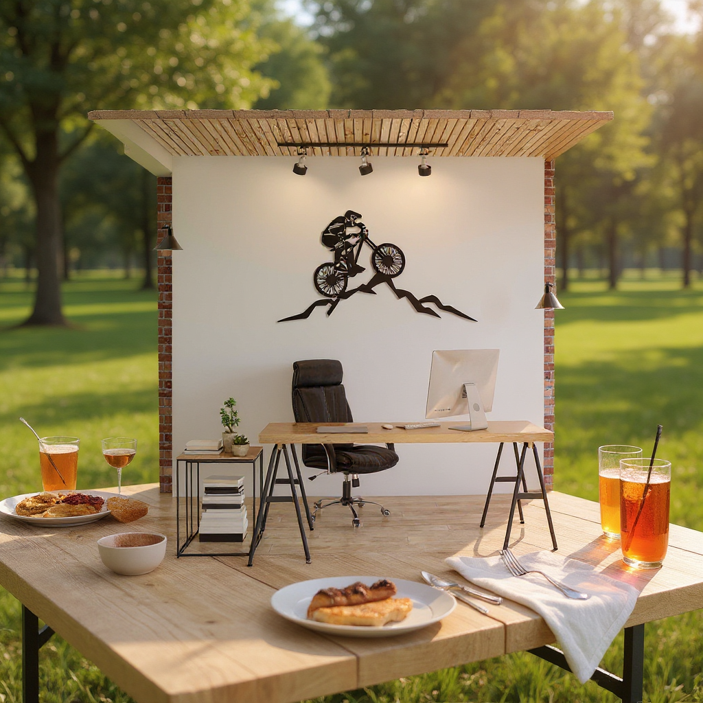 Mountain Trail Metal Sign - Personalized Biker Home Wall Art
