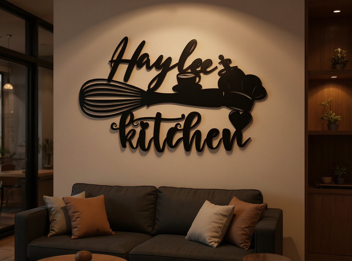 Heartfelt Personalized Kitchen Metal Sign for Grandma