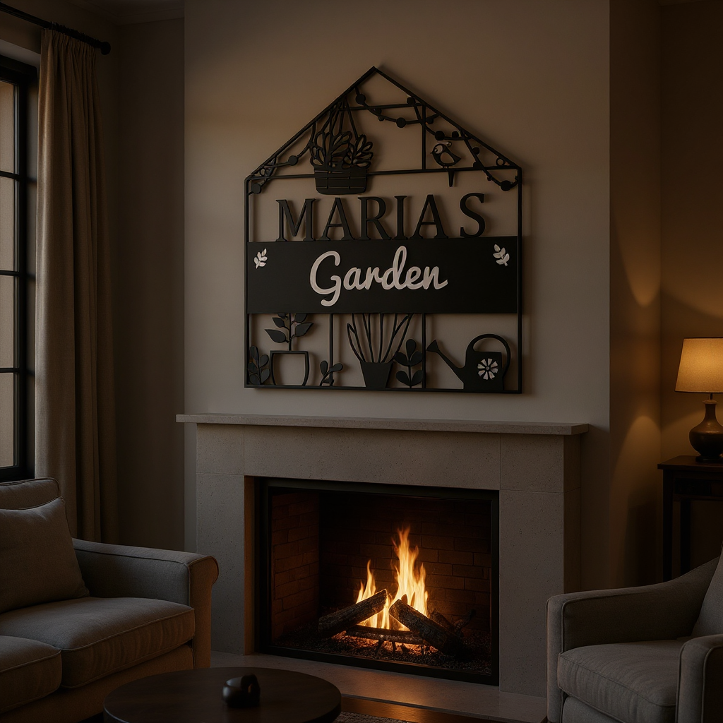 Personalized Garden Oasis Metal Sign for Greenhouse