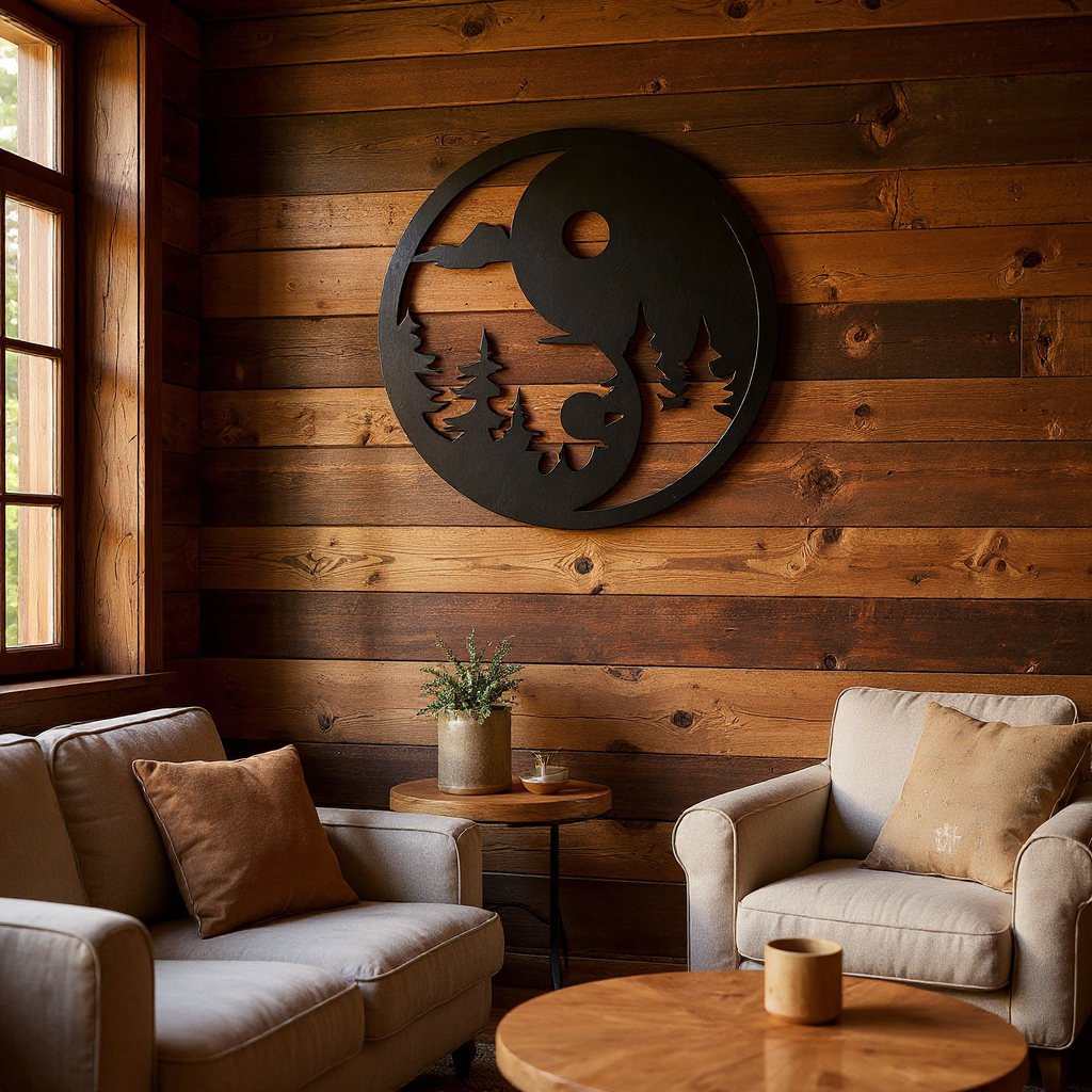 Balance & Flow Metal Sign - Yin Yang Decor for Home Walls