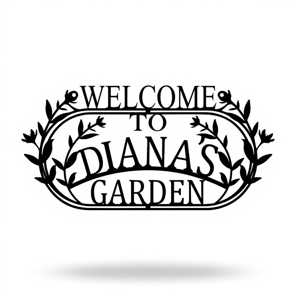 Welcome Home - Custom Metal Garden Sign - Personalize Wall Art