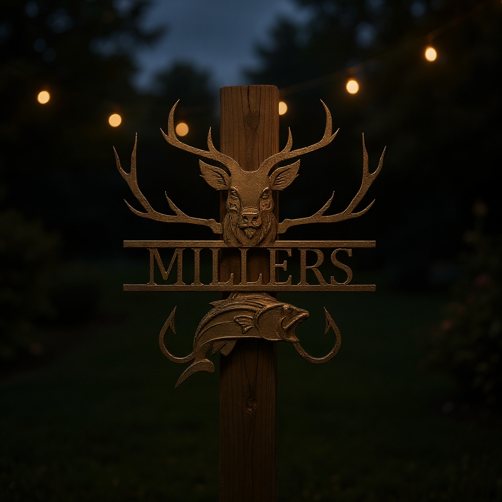Outdoor Life Metal Sign - Personalized Hunting & Fishing Art