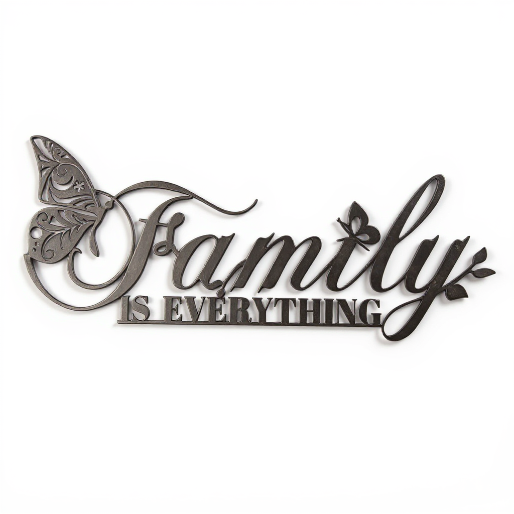 Your Family, Forever. Personalized Butterfly Metal Sign - Personalize Wall Art