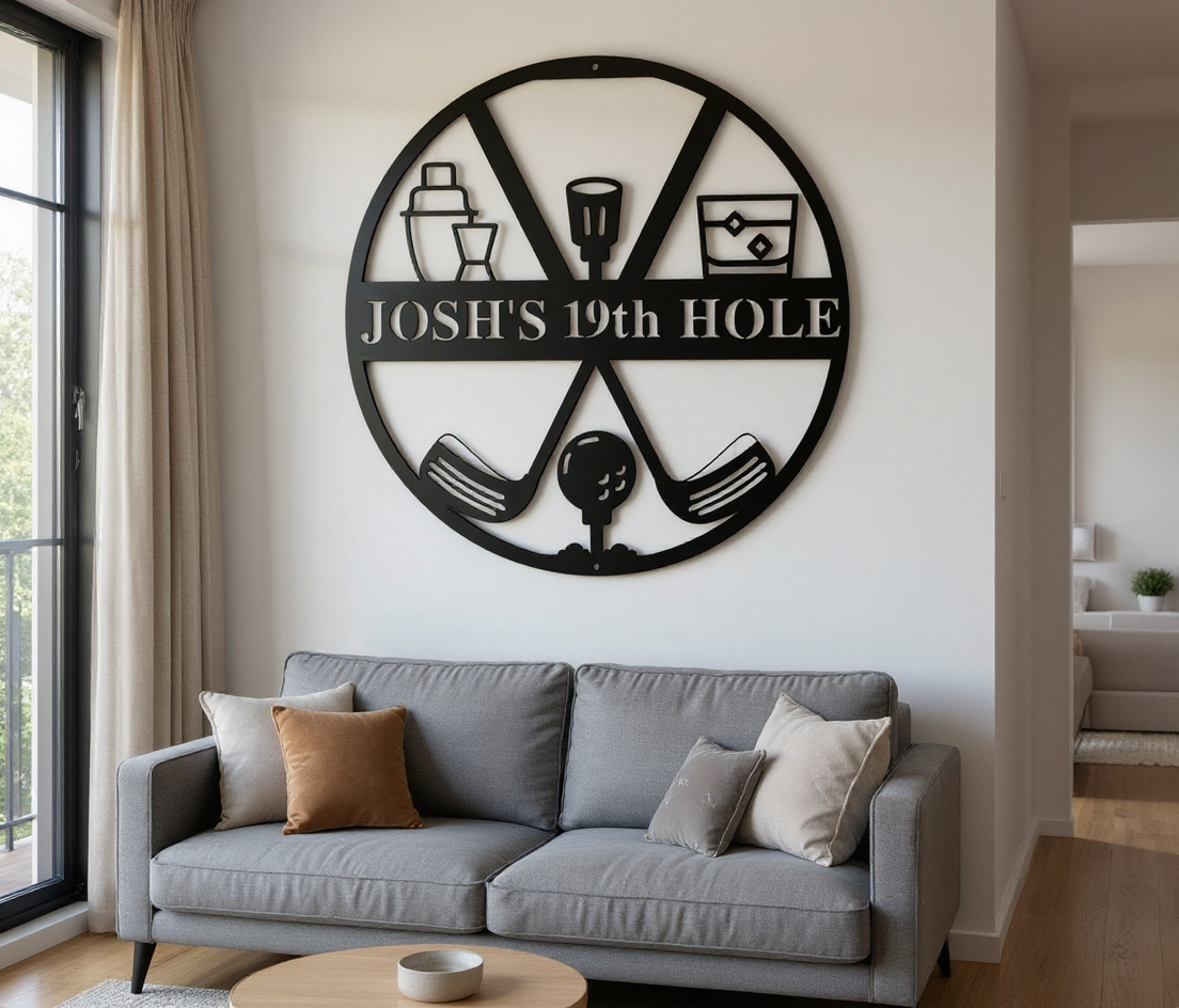 Unique Golf Metal Sign for Dad - Personalized Man Cave Decor