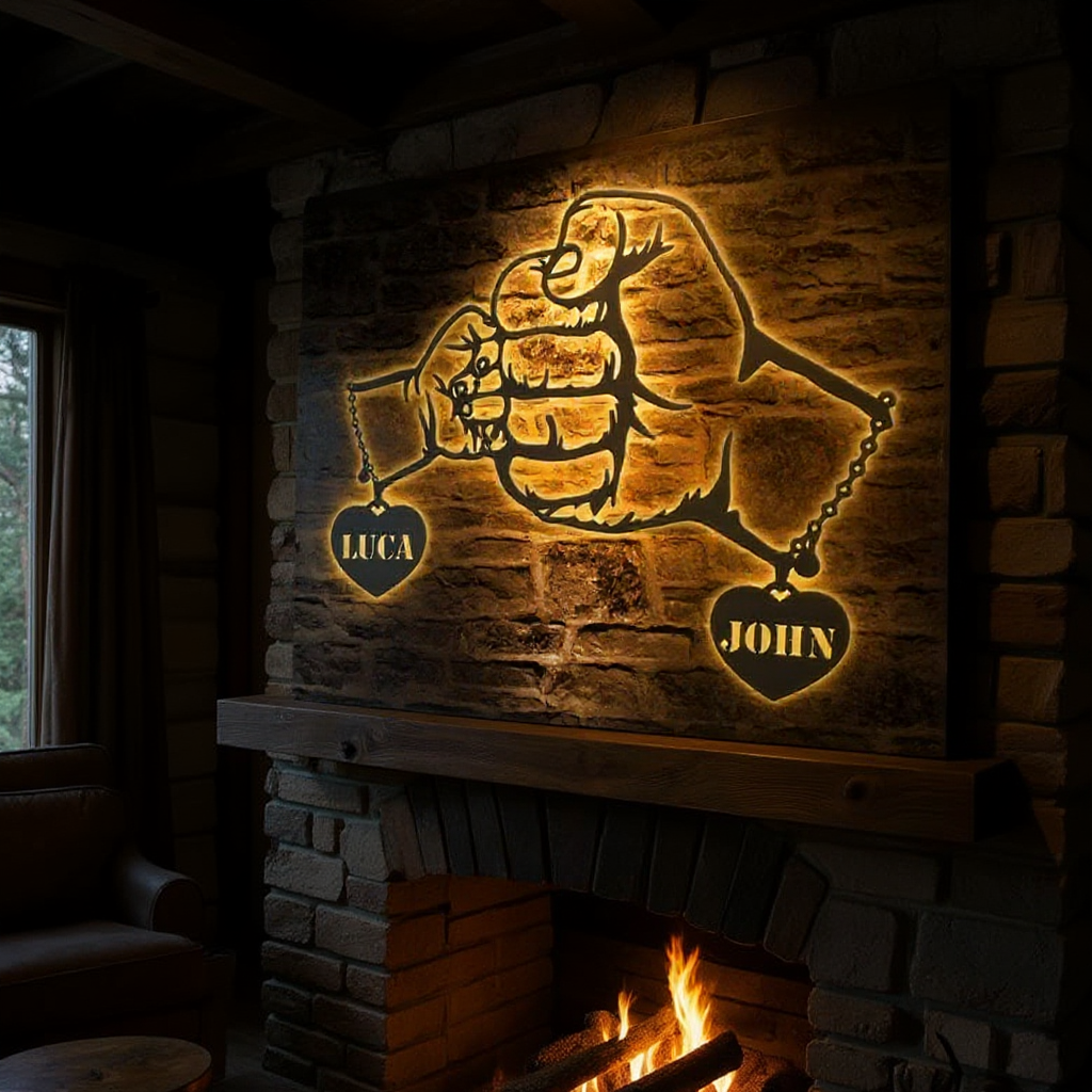 Mark New Beginnings - Custom LED Fist Bump Dad Metal Sign
