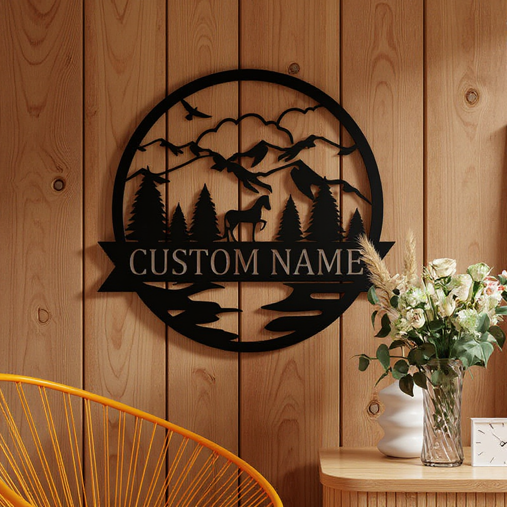 Personalized Ranch Life Metal Sign - Custom Horse Name Decor