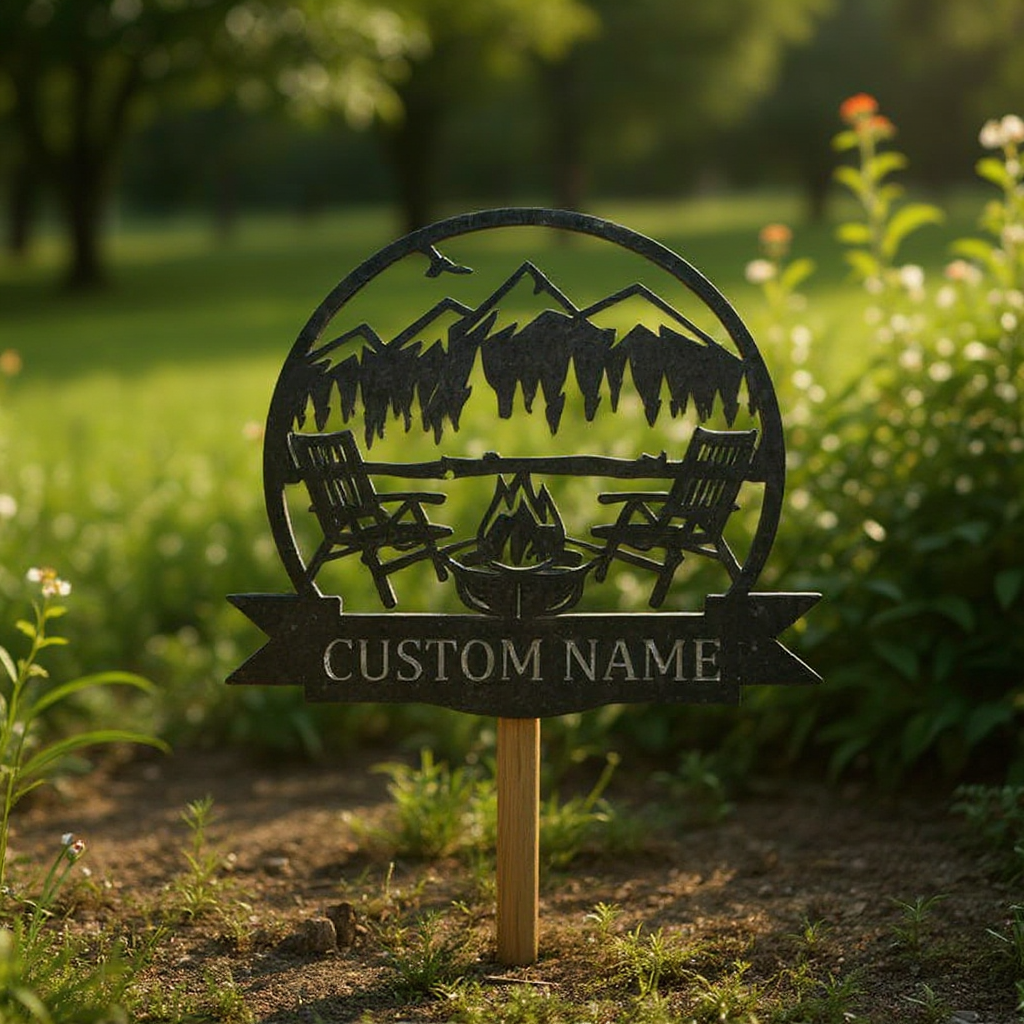 Family's Best Memories - Campfire Custom Metal Sign