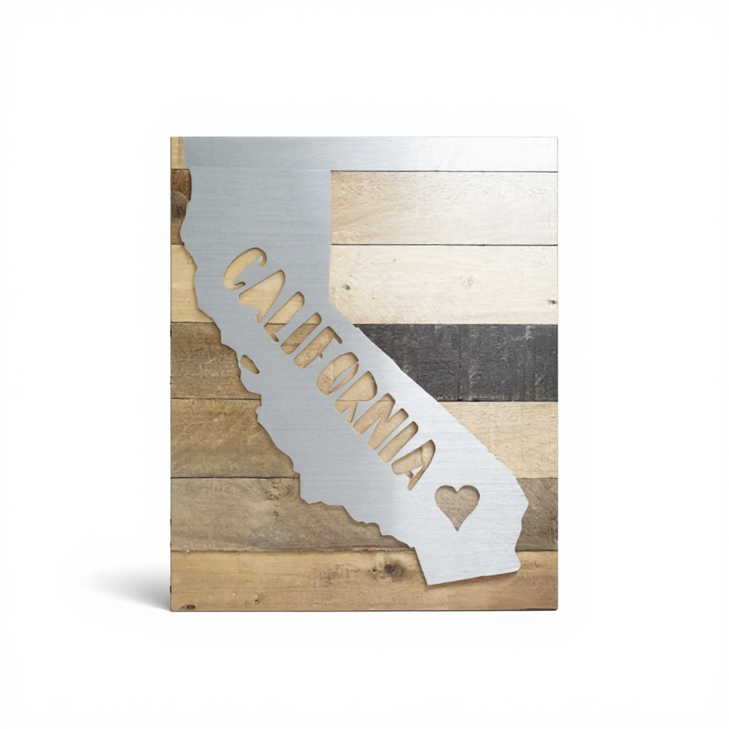 Your California Love Story - Personalized Metal Wall Sign - Personalize Wall Art