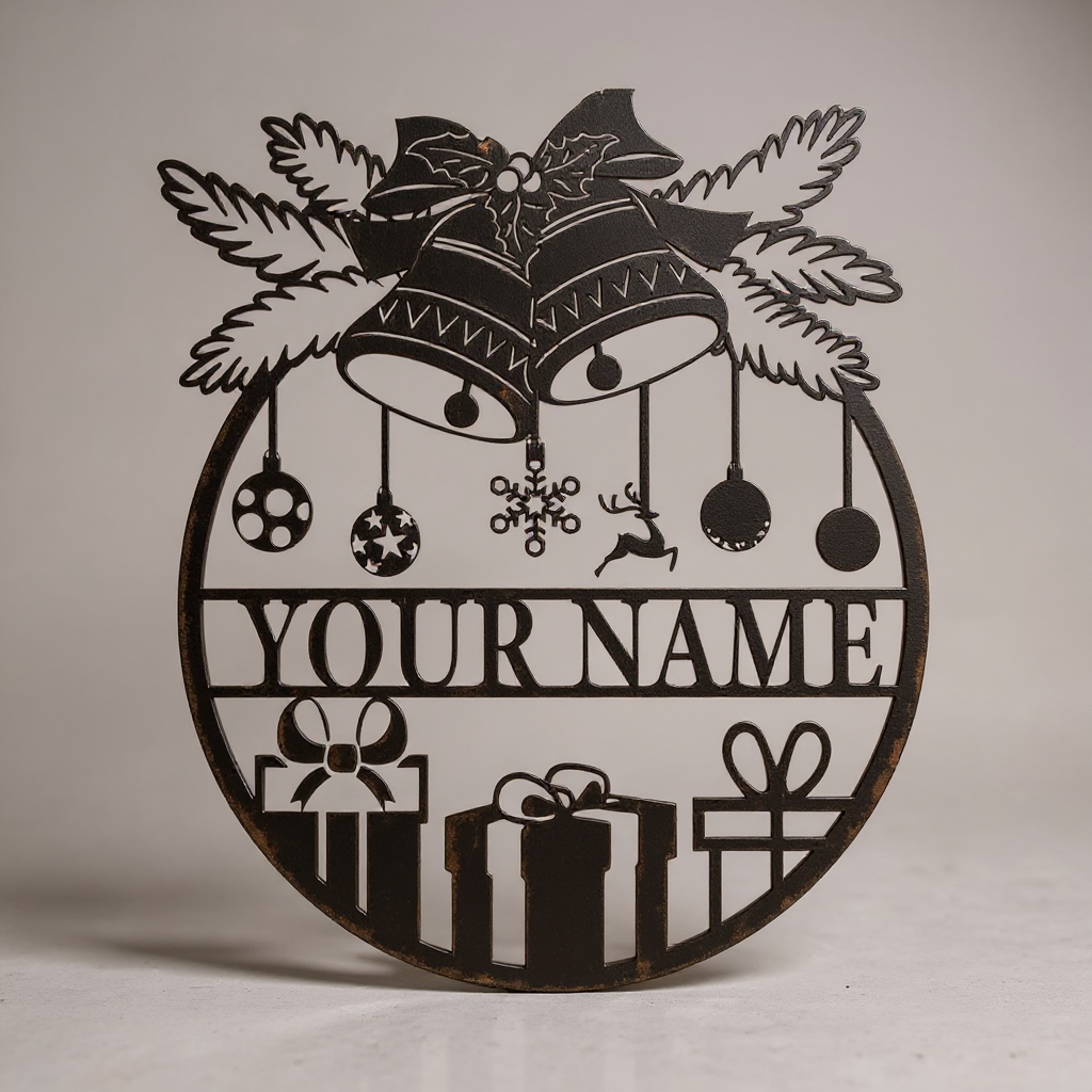Heartwarming Christmas Metal Sign - Personalized Festive Wall Art - Personalize Wall Art