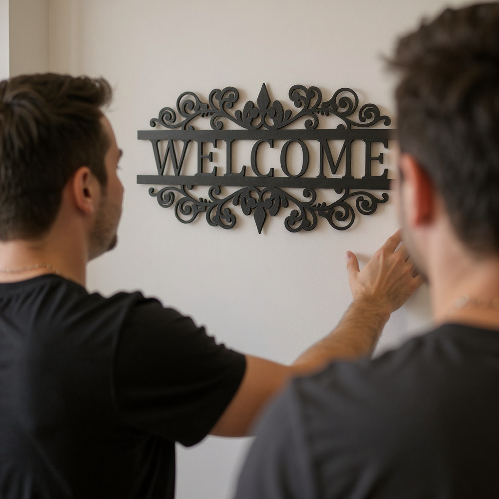 Warmth & Style - Personalized Indoor/Outdoor Welcome Metal Sign