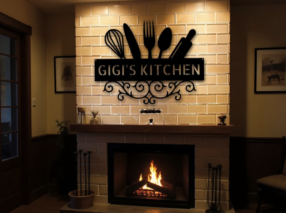 Heartfelt Metal Sign - Nana's Custom Kitchen Gift