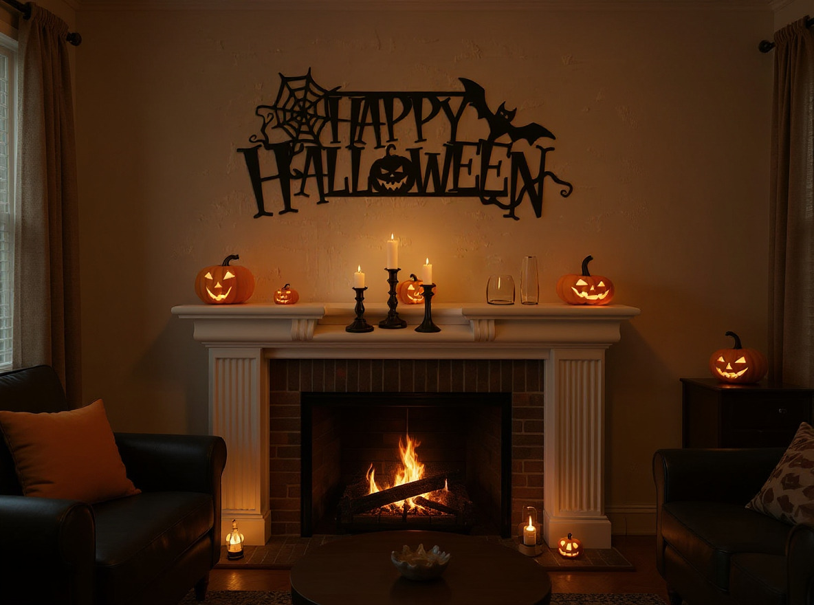 Spooky Bat Halloween Wall Art - Bewitching Metal Sign Decor