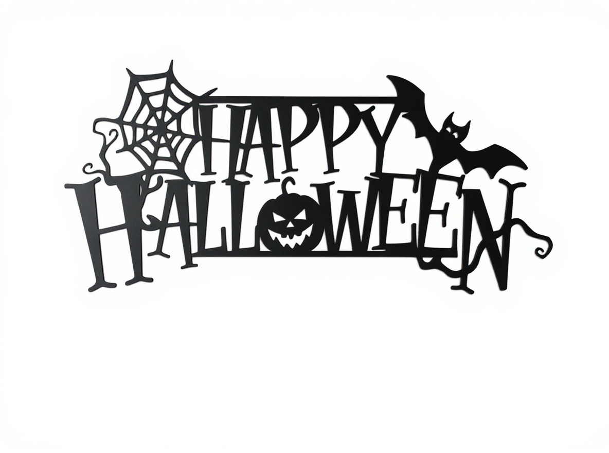 Spooky Bat Halloween Wall Art - Bewitching Metal Sign Decor - Personalize Wall Art