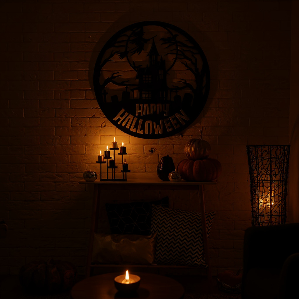 Spooktacular Metal Sign - Happy Halloween Wall Art Decor