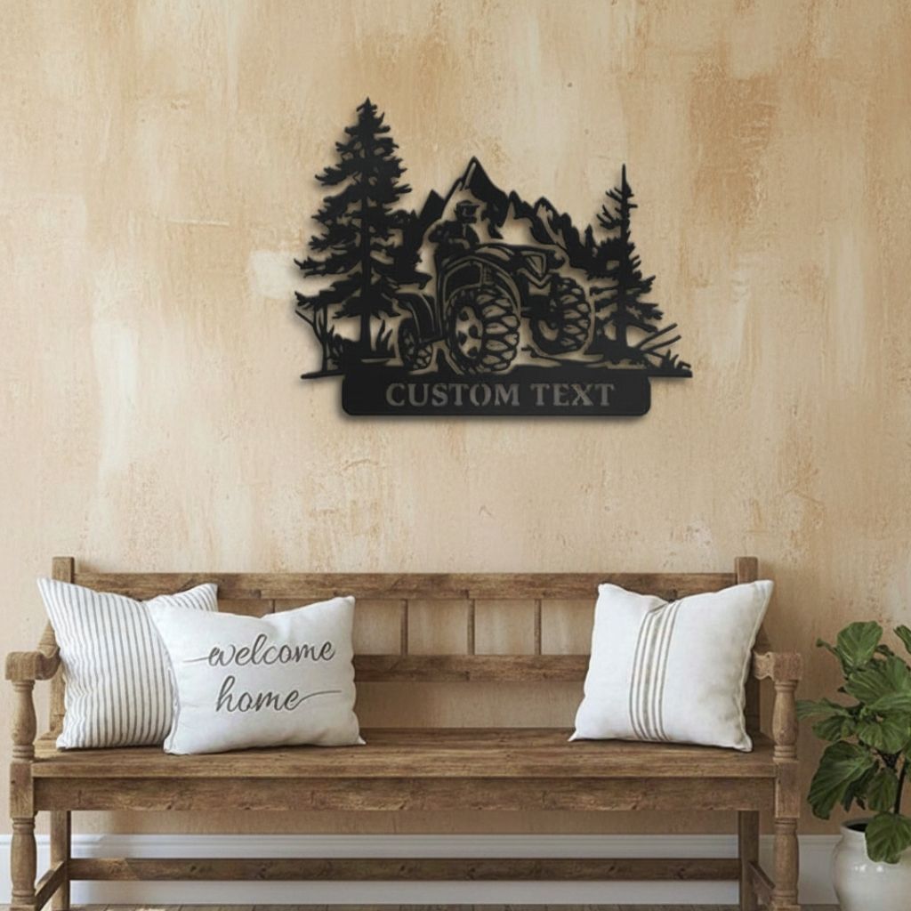 Ignite His Ride - Personalized ATV Metal Sign with LED Lights - Personalize Wall Art