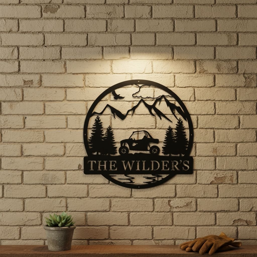 Personalized ATV Name Metal Sign - Perfect Gift for Dad's Garage