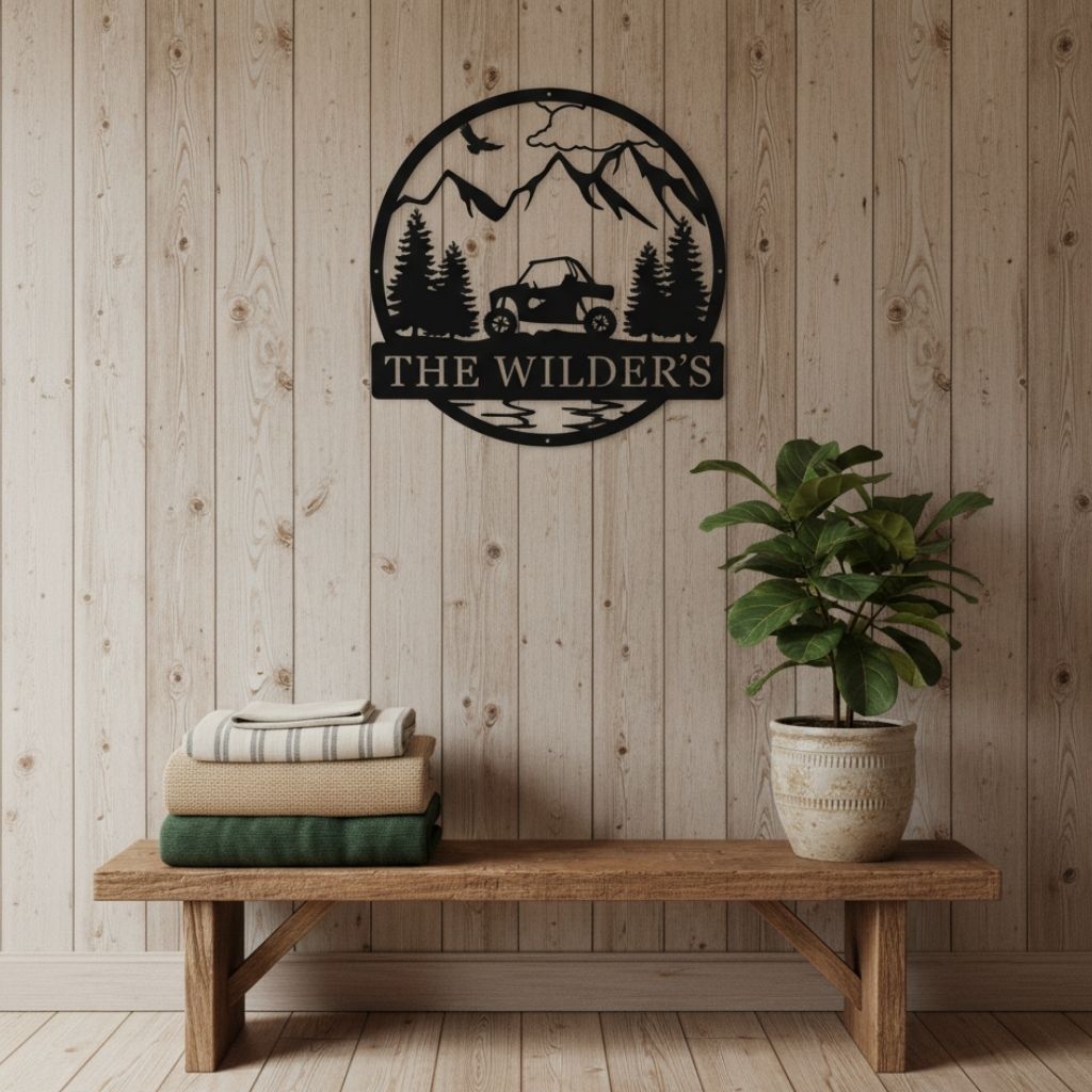 Personalized ATV Name Metal Sign - Perfect Gift for Dad's Garage