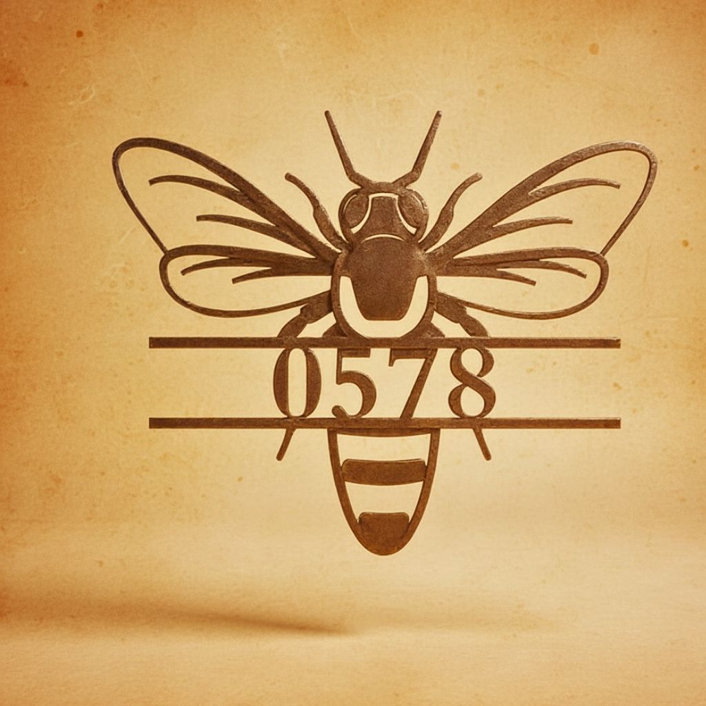 Your Custom Honey Bee Metal Address Sign for the Home