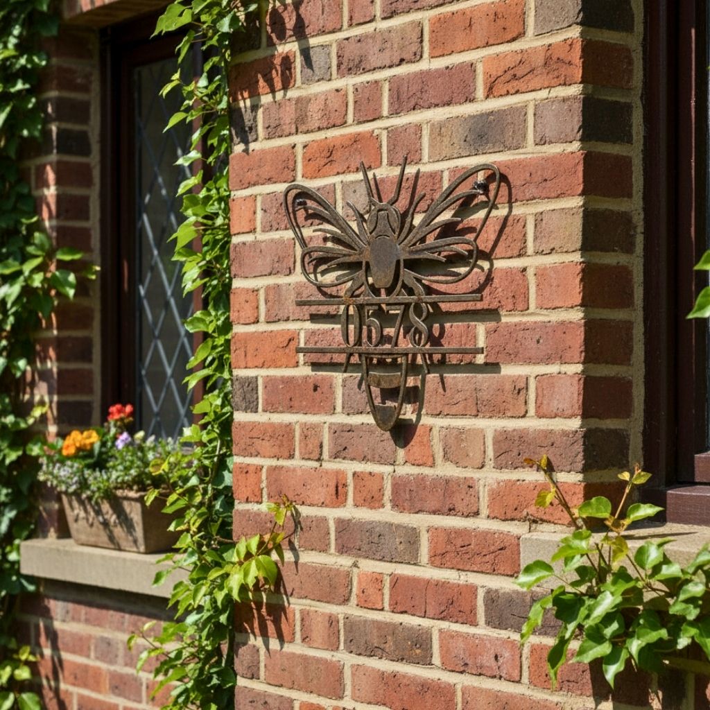 Your Custom Honey Bee Metal Address Sign for the Home